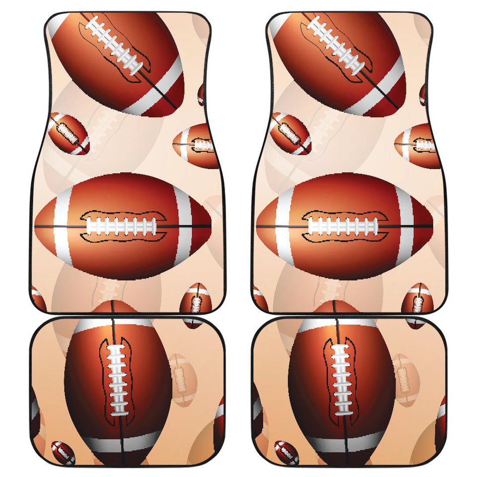 American Football Ball Design Pattern Front And Back Car Mats