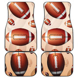 American Football Ball Design Pattern Front And Back Car Mats
