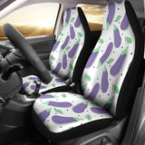 Eggplant Pattern Print Design 05 Universal Fit Car Seat Covers