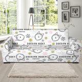 Siberian Husky Design Pattern Sofa Slipcover