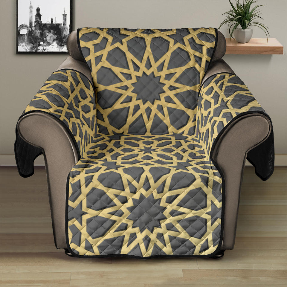 arabic star gold pattern Recliner Cover Protector