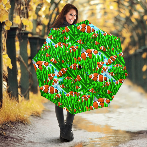 Clown Fish Pattern Print Design 01 Umbrella