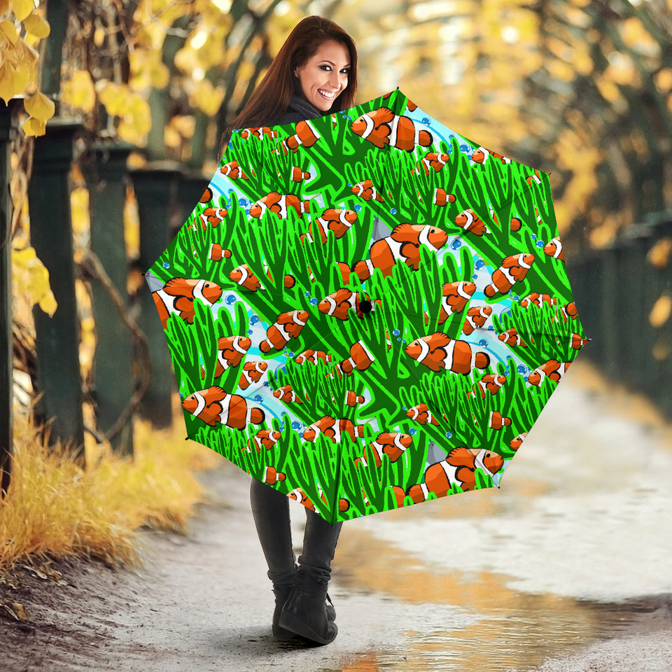 Clown Fish Pattern Print Design 01 Umbrella