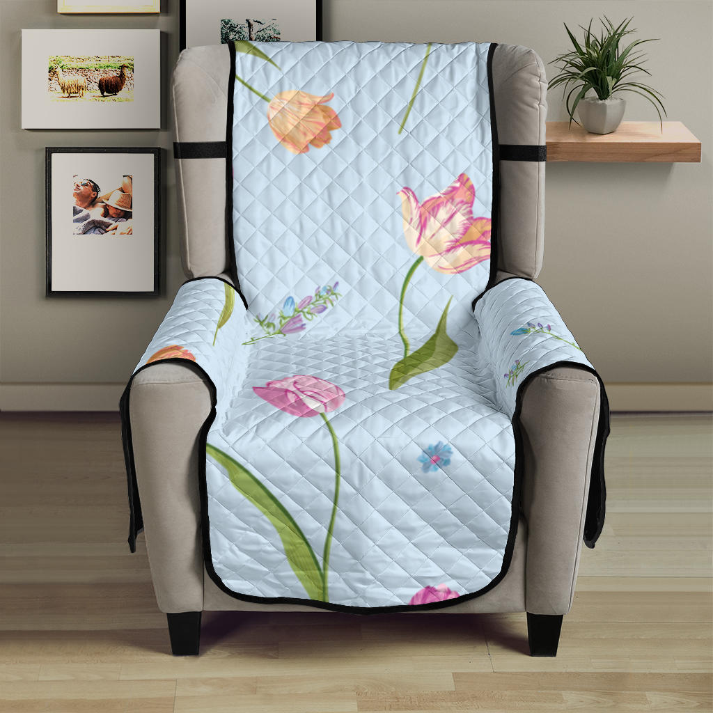 Watercolor Tulips pattern Chair Cover Protector