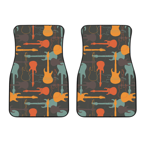 Electric Guitars Pattern Front Car Mats