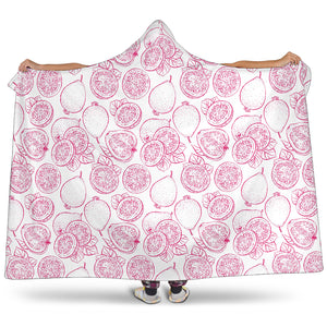 Sketch Guava Pattern Hooded Blanket