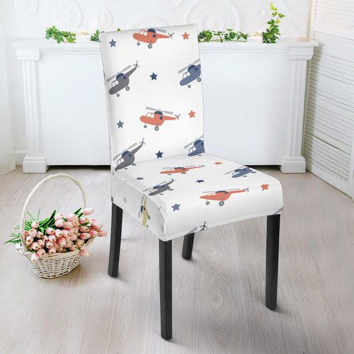 Cute Helicopter Star Pattern Dining Chair Slipcover