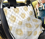 Gold Ornamental Lotue Waterlily Symbol Pattern Dog Car Seat Covers
