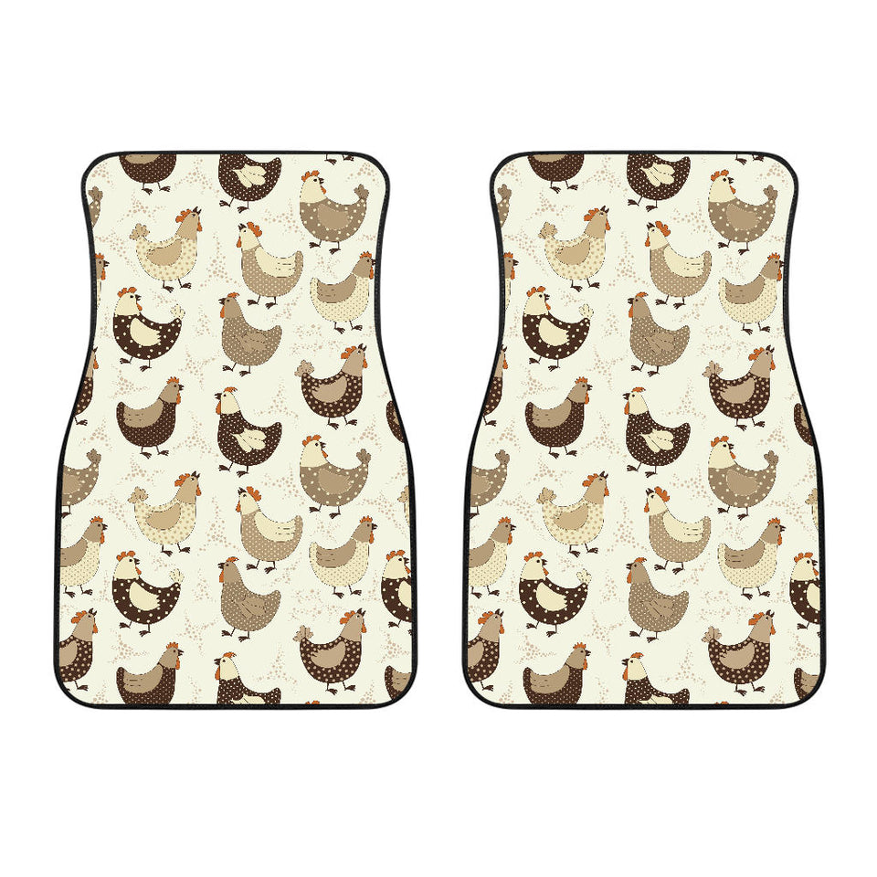Cute Rooster Chicken Cock Front Car Mats