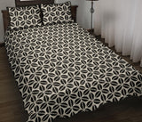 Coffee bean abstract modern pattern Quilt Bed Set