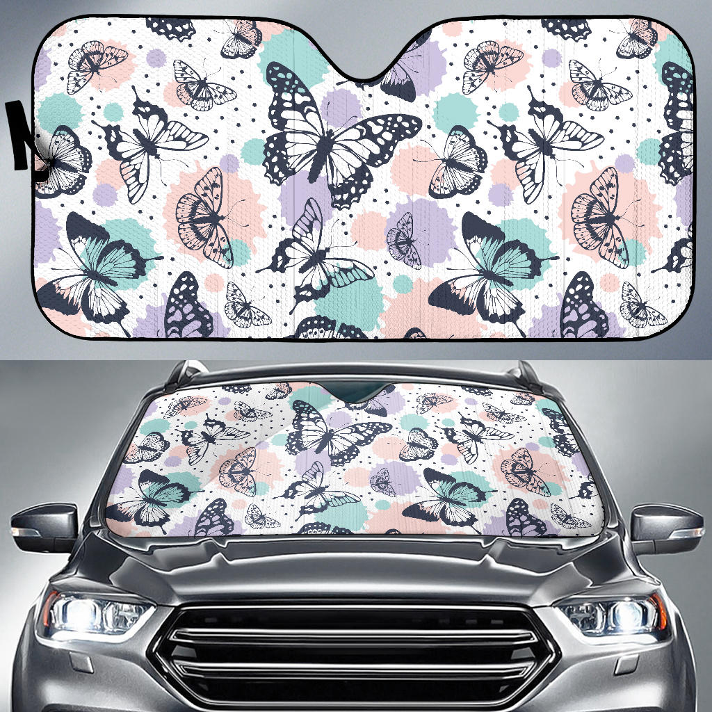 Butterfly Pattern Car Sun Shade