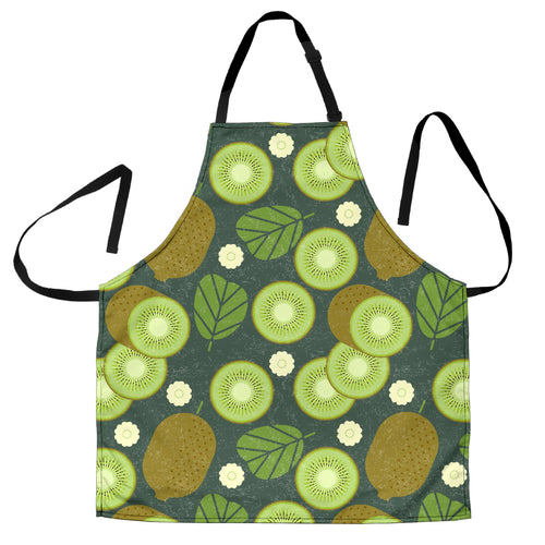 Whole Sliced Kiwi Leave And Flower Adjustable Apron