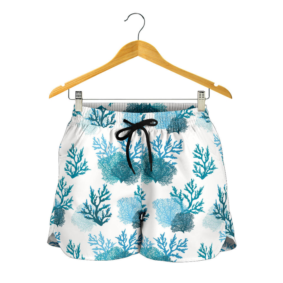 Coral Reef Pattern Print Design 04 Women Shorts