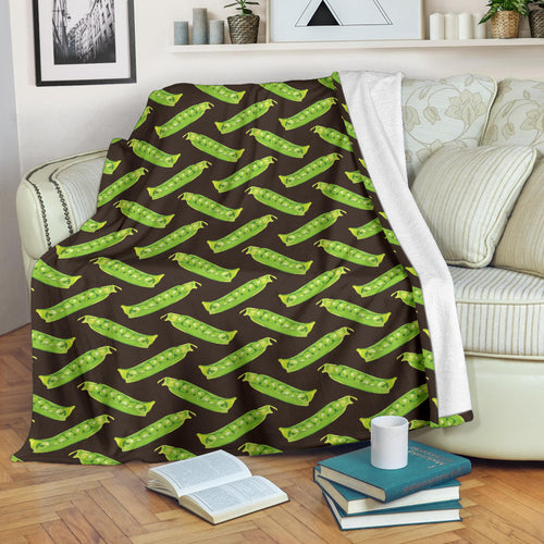 Green Peas Pattern Print Design 05 Premium Blanket