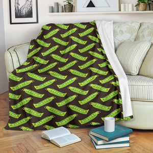 Green Peas Pattern Print Design 05 Premium Blanket