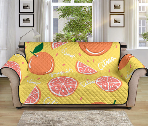 Grapefruit yellow background Sofa Cover Protector