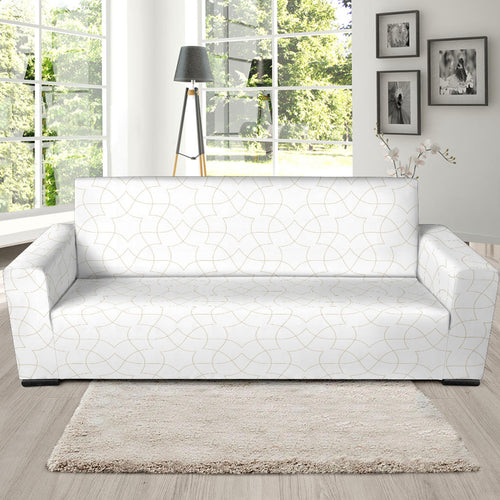 Arabic White Pattern Sofa Slipcover