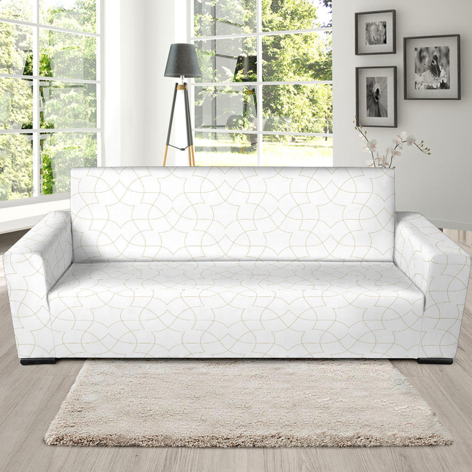 Arabic White Pattern Sofa Slipcover