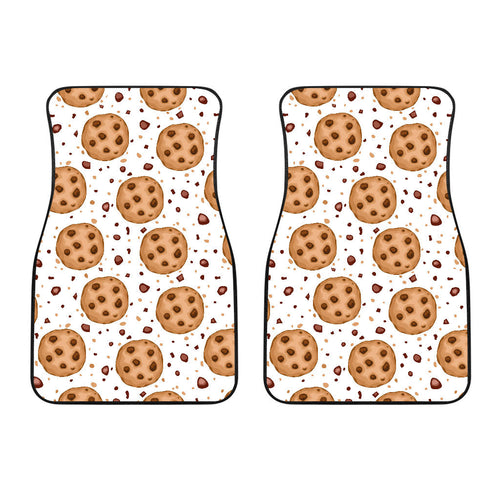Chocolate Chip Cookie Pattern Front Car Mats