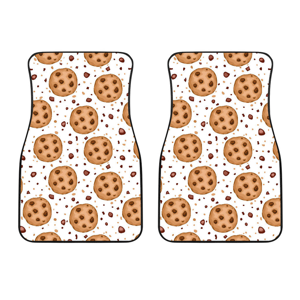Chocolate Chip Cookie Pattern Front Car Mats