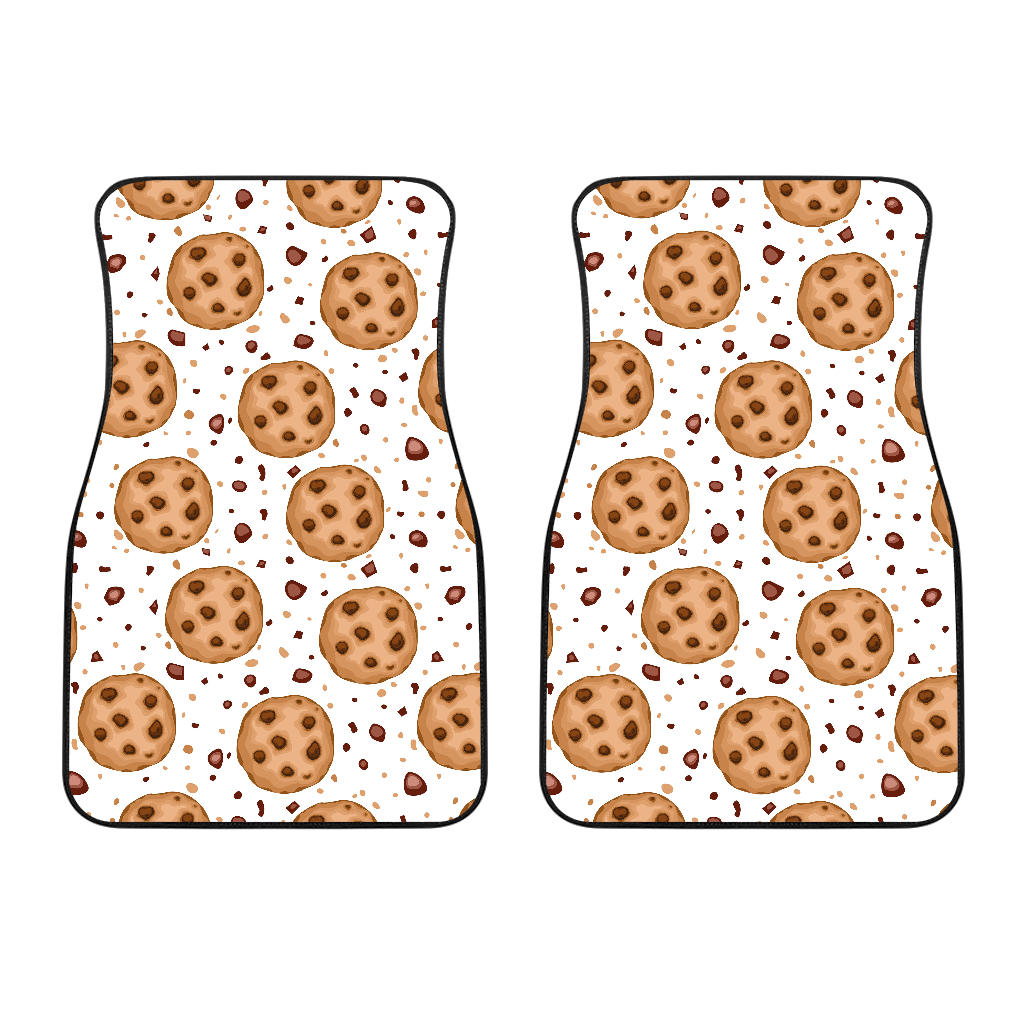 Chocolate Chip Cookie Pattern Front Car Mats