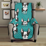 Hand drawn boston terrier dog pattern Chair Cover Protector