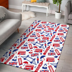 British Pattern Print Design 01 Area Rug