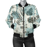 Dragonfly Butterfly Plants Insect Flower Vintage Style Pattern Women'S Bomber Jacket
