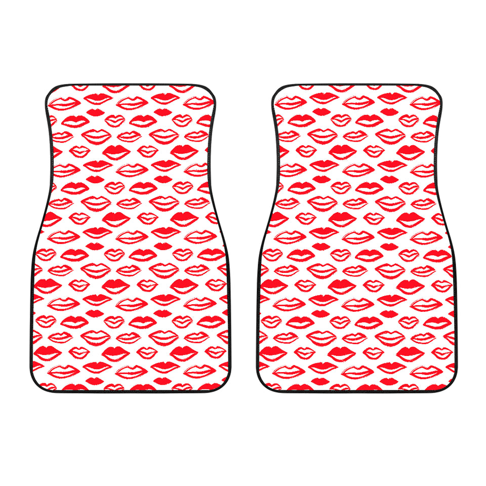 Lips Pattern Print Design 05 Front Car Mats