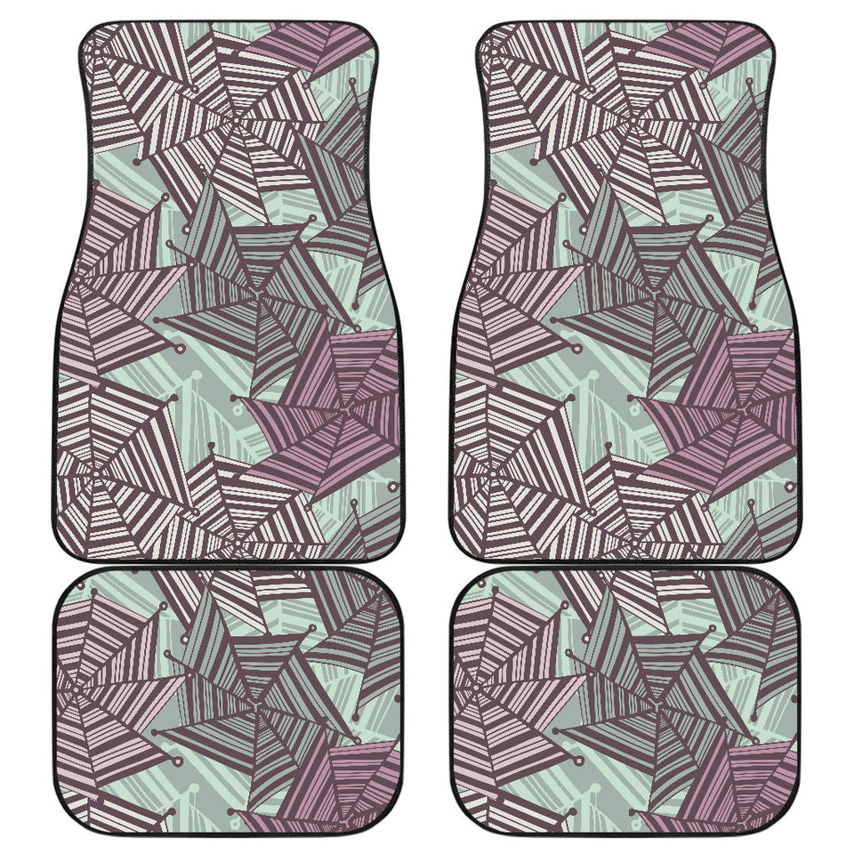 Spider Web Cobweb Design Color Pattern Front And Back Car Mats