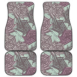 Spider Web Cobweb Design Color Pattern Front And Back Car Mats