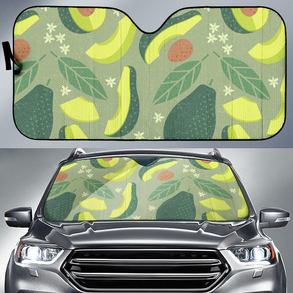 Avocado Pattern Car Sun Shade