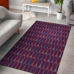 Eiffel Tower Pattern Print Design 05 Area Rug