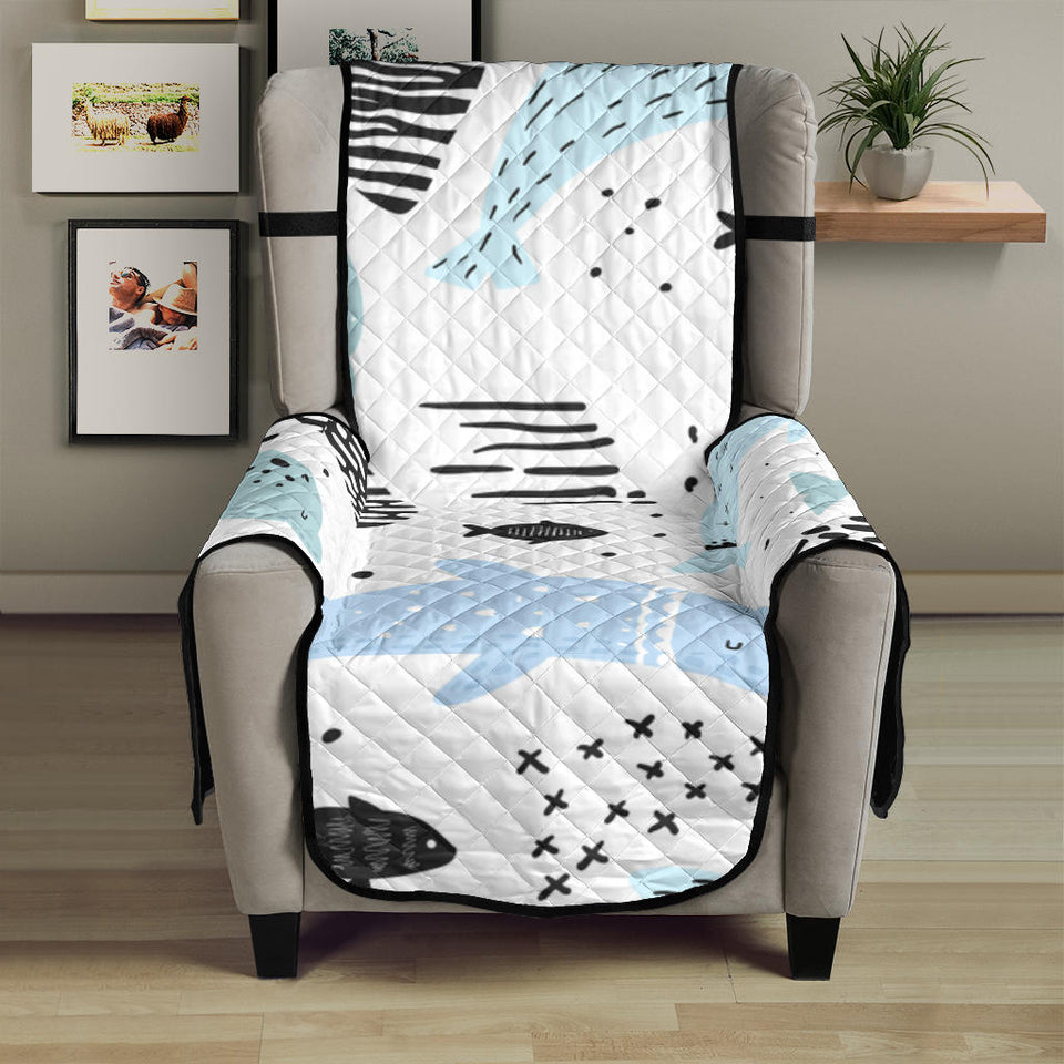 Cute dolphins Childish Style pattern Chair Cover Protector