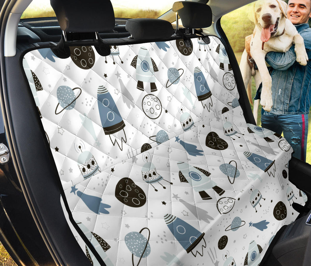 Hand Drawn Space Elements Space Rocket Star Planet Space Probe Dog Car Seat Covers