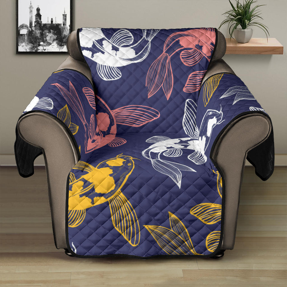Koi Fish Carp Fish pattern Recliner Cover Protector