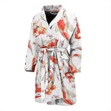 Watercolor Koi Fish Carp Fish Pattern Men'S Bathrobe