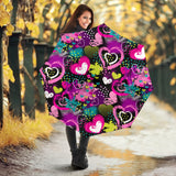 Heart Dot Wave Star Creative Design Pattern Umbrella