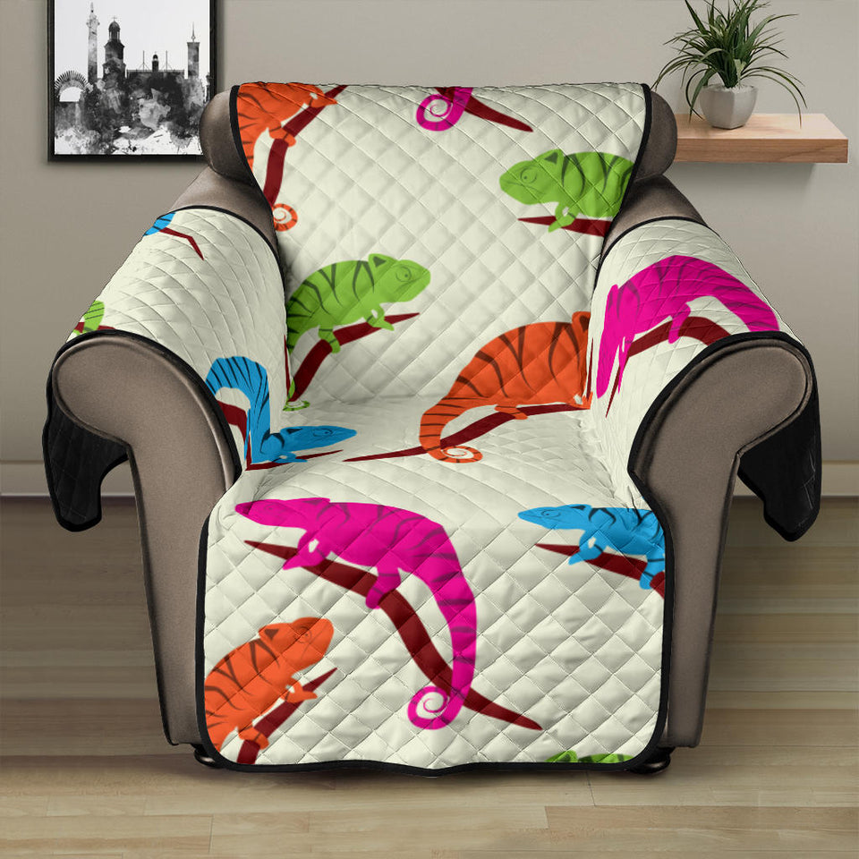Colorful Chameleon lizard pattern Recliner Cover Protector