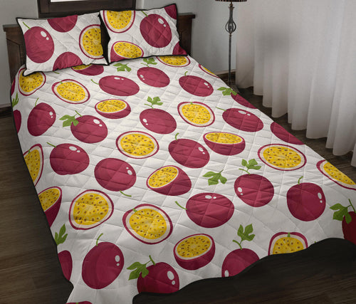 Passion fruit design pattern Quilt Bed Set