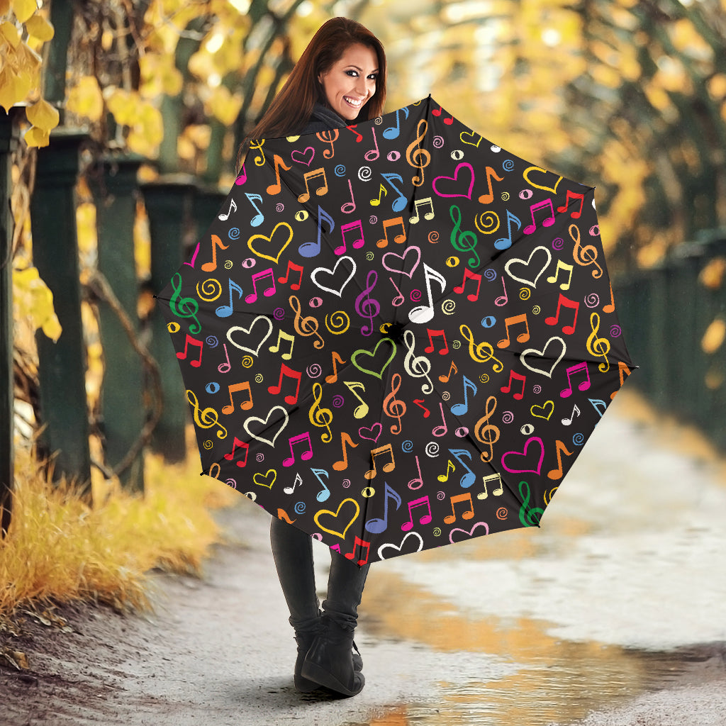 Music Notes Pattern Print Design 02 Umbrella