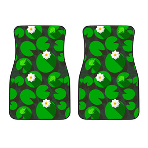 Frog Waterlily Pattern Front Car Mats