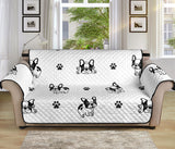 Cute french bulldog paw pattern Sofa Cover Protector