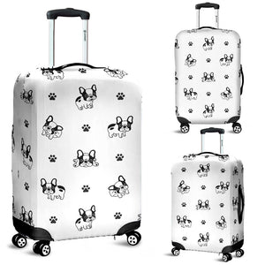 Cute French Bulldog Paw Pattern Luggage Covers