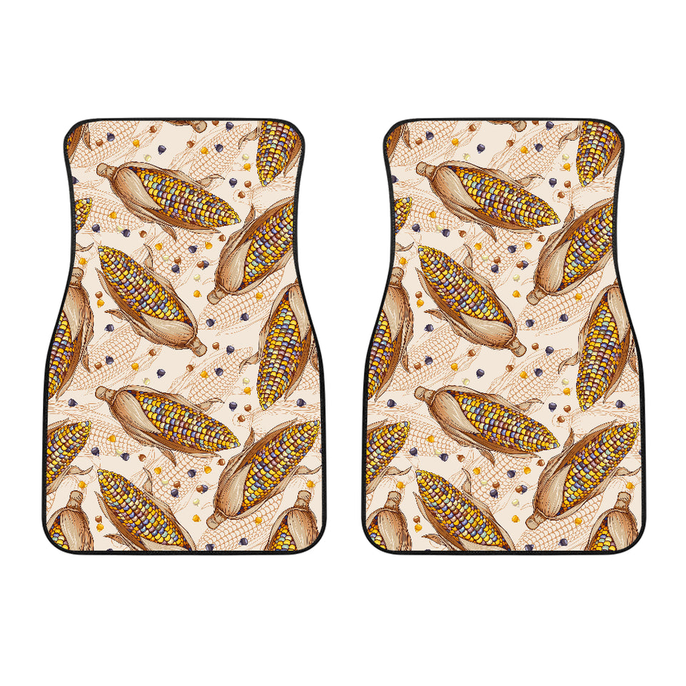 Corn Pattern Print Design 03 Front Car Mats