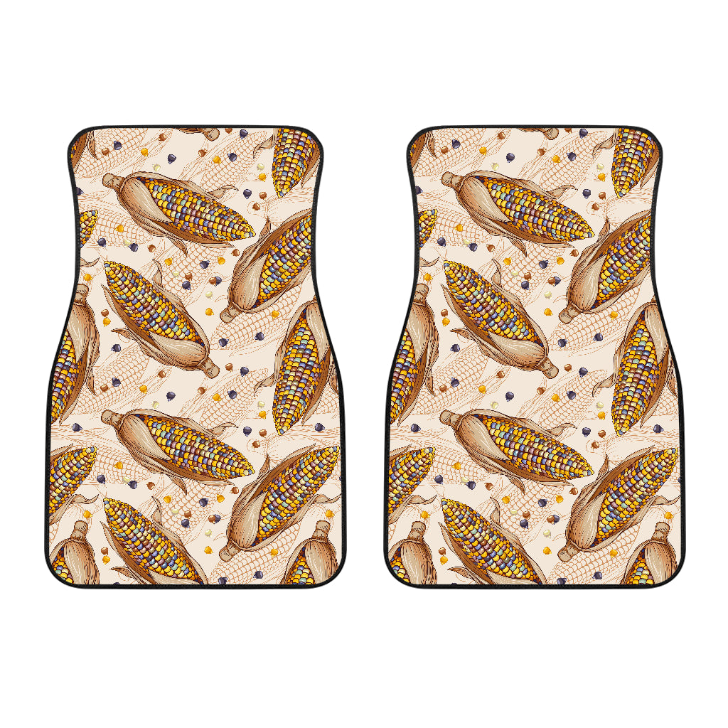 Corn Pattern Print Design 03 Front Car Mats