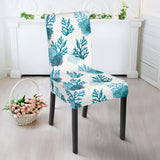 Coral Reef Pattern Print Design 04 Dining Chair Slipcover