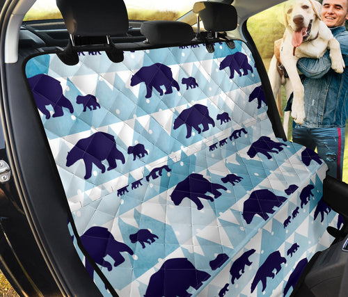 Polar Bear Winter Snow Pattern Dog Car Seat Covers