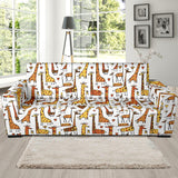 Giraffe Pattern Print Design 04 Sofa Slipcover