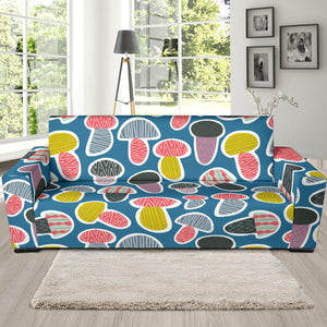 Colorful Mushroom Design Pattern Sofa Slipcover